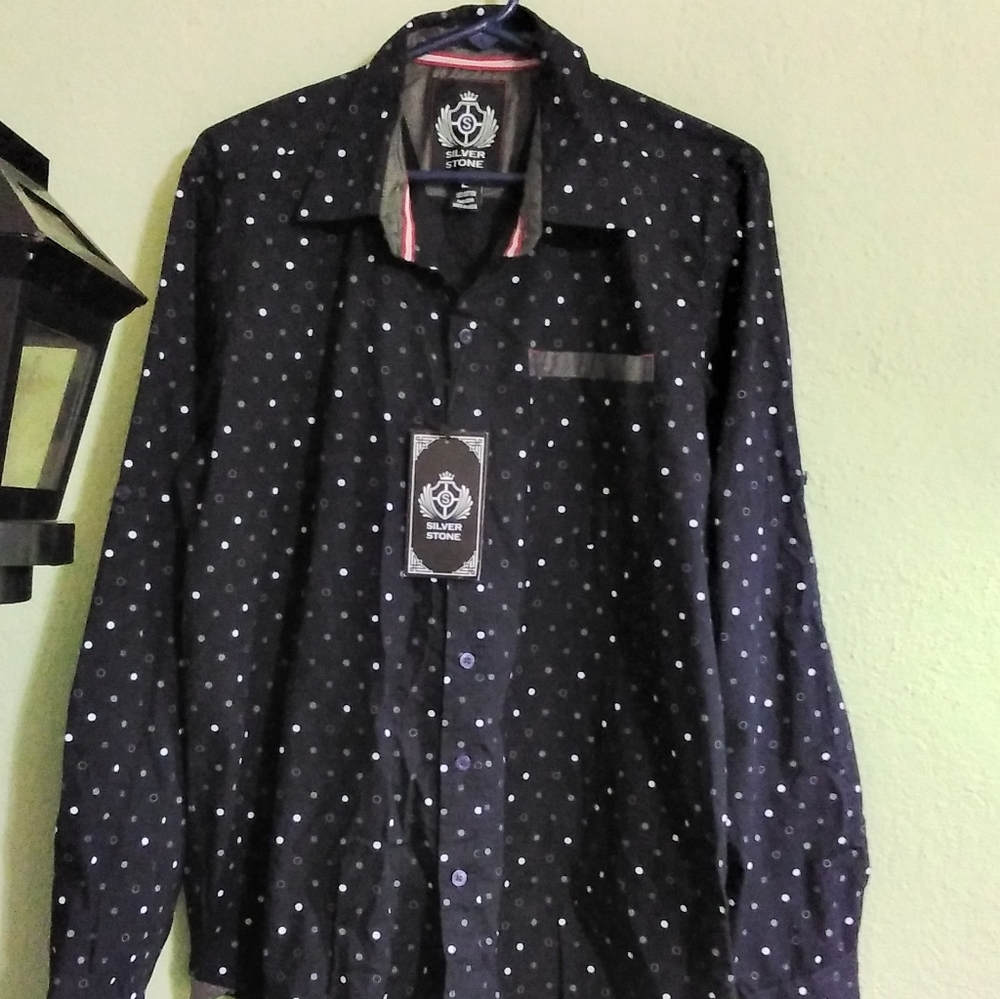 Silverstone casual Men's button up Shirt(LG)